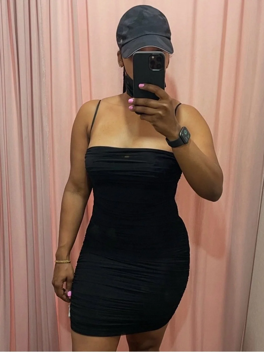 House of CB Black Ruched Strapless Bodycon Dress - Picture 8 of 8